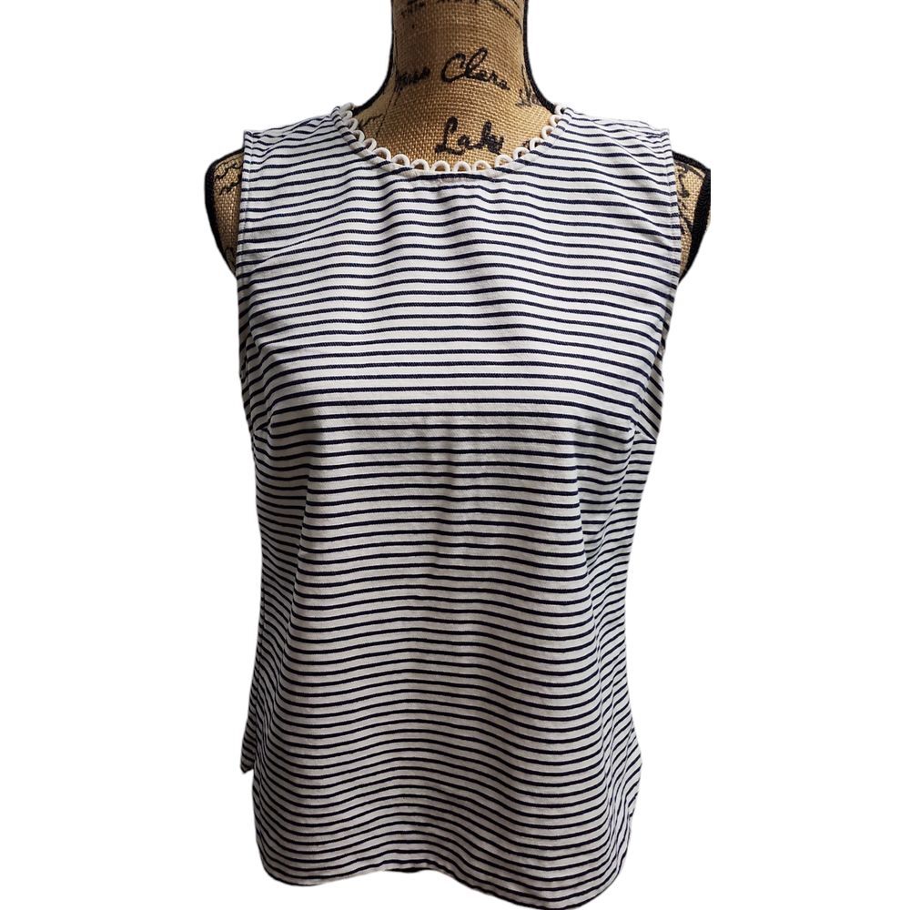 J.Crew Nautical Striped Sleeveless Top Women's Summer Casual Blouse Size 6